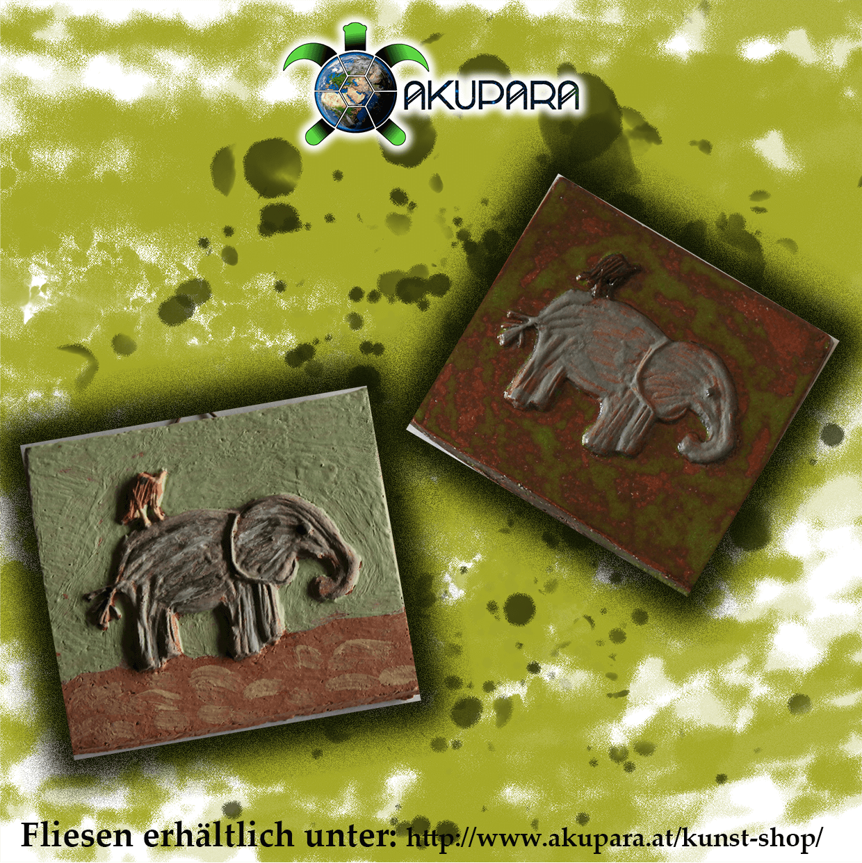 AKUPARA-Tierschutz-Artenschutz-Natruschutz-oesterreich-kunst-shop-fliese-elefant Fliesenmotiv Elefant
