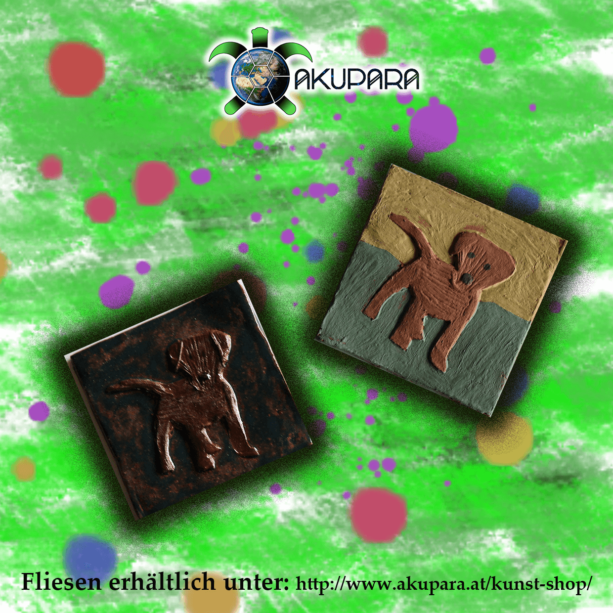 AKUPARA-Tierschutz-Artenschutz-Natruschutz-oesterreich-kunst-shop-fliese-hund Fliesenmotiv Hund