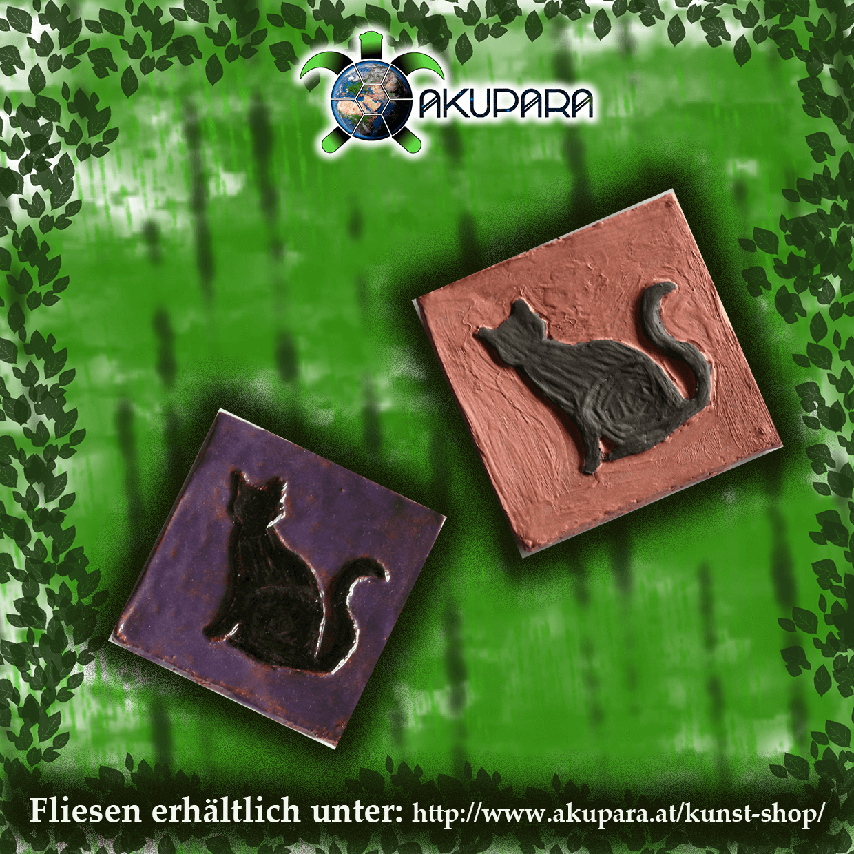 AKUPARA-Tierschutz-Artenschutz-Natruschutz-oesterreich-kunst-shop-fliese-katze Fliesenmotiv Katze