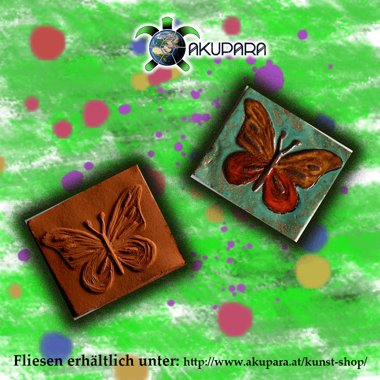 AKUPARA-Tierschutz-Artenschutz-Natruschutz-oesterreich-kunst-shop-fliese-schmetterling Fliesenmotiv Schmetterling